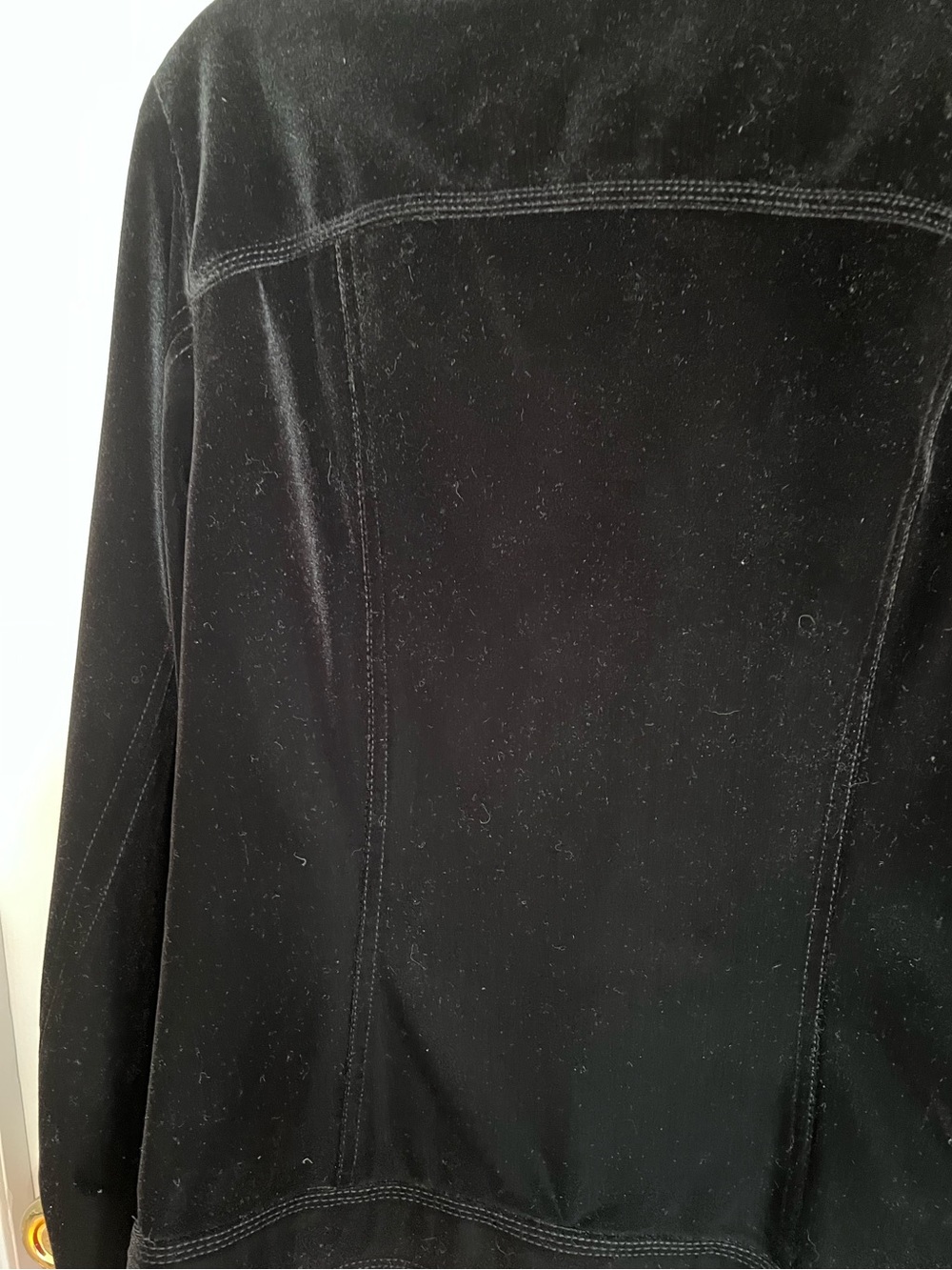 INC Black Velvet Moto Jacket with Gold Hardware EUC - Picture 11 of 11
